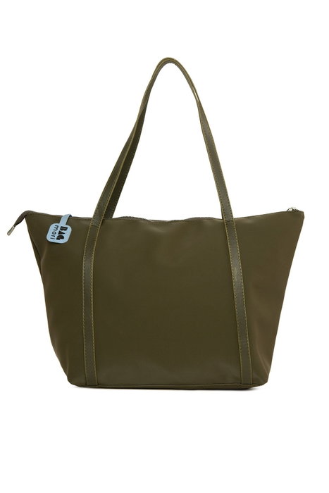 Zoozie Bags Bolso Tote de Satén Caqui Maxi